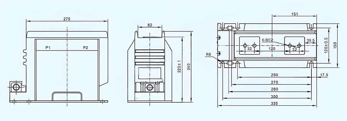LZZBJ9-12 Epoxy Resin Cast Fully Enclosed Post-Type Current Transformer 12kV