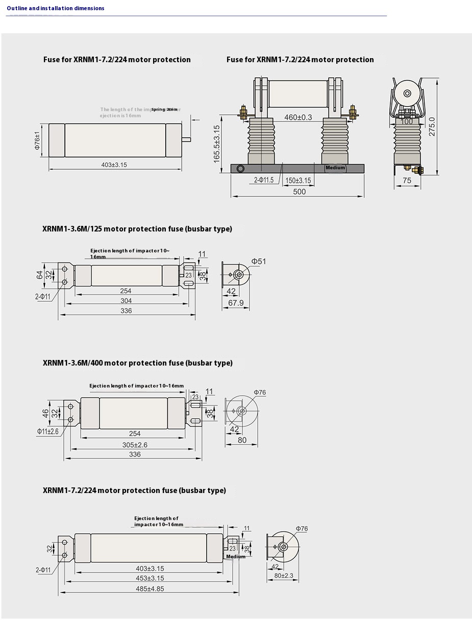 XRNM High Voltage Current-Limiting Fuse