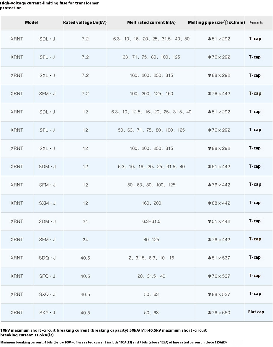 XRNT High Voltage Current-Limiting Fuse