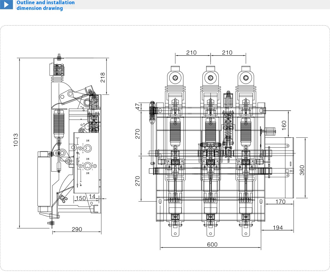 FZN61-12 Indoor High Voltage Vacuum Load Break Switch FZN61-12 Indoor High Voltage Vacuum Load Break Switch