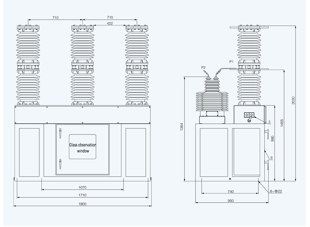 ZW7-40.5F(M) Outdoor High Voltage Intelligent (Permanent Magnet) Vacuum Circuit Breaker