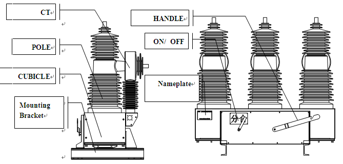 ZW32-40.5/1250A Outdoor High-Voltage Vacuum Circuit Breaker ZW32-40.5/1250A Outdoor High-Voltage Vacuum Circuit Breaker