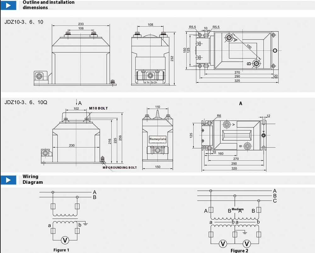 JDZ10-3.6/10 Indoor Voltage Transformer | Epoxy Resin VT