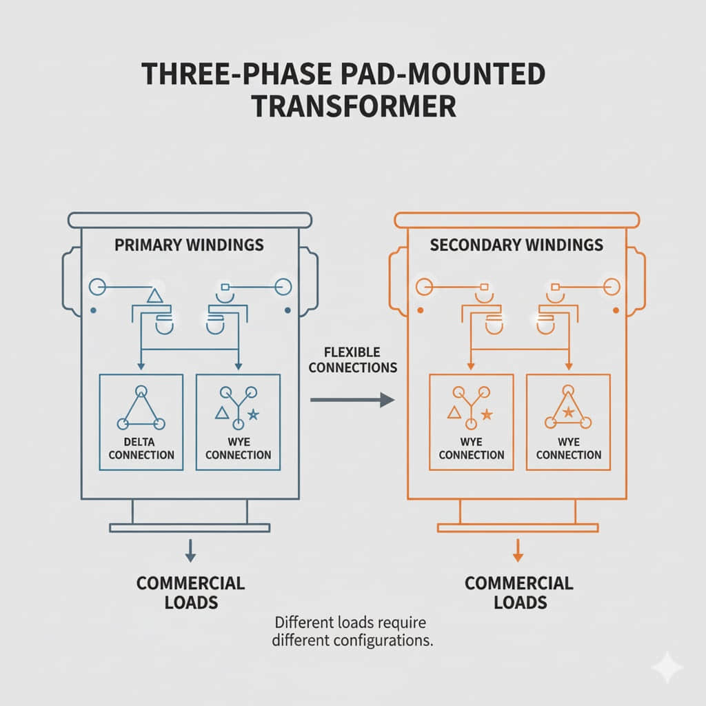 How does a pad mounted transformer work​？