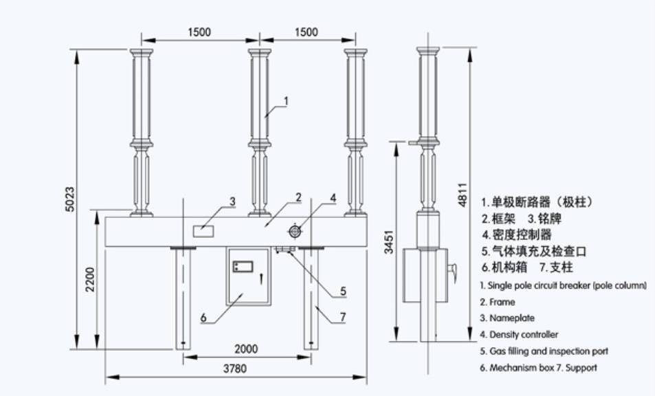 LW9-72.5 Outdoor SF₆ Circuit Breaker