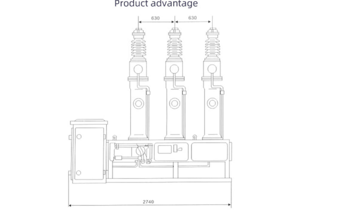 LW8-40.5 outdoor three-phase Sulfur Hexafluoride (SF6) Circuit Breaker