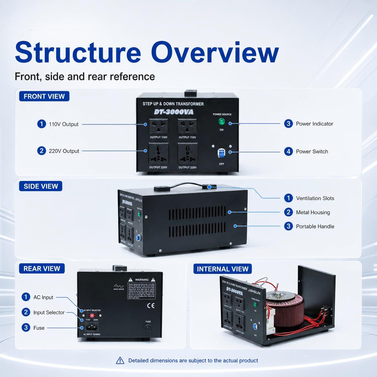 DT Series 110V/220V Step Up & Step Down Autotransformer
