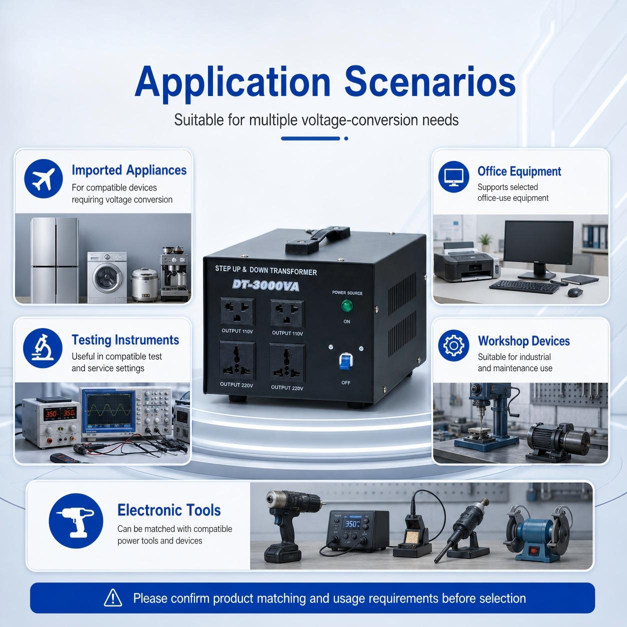 DT Series 110V/220V Step Up & Step Down Autotransformer