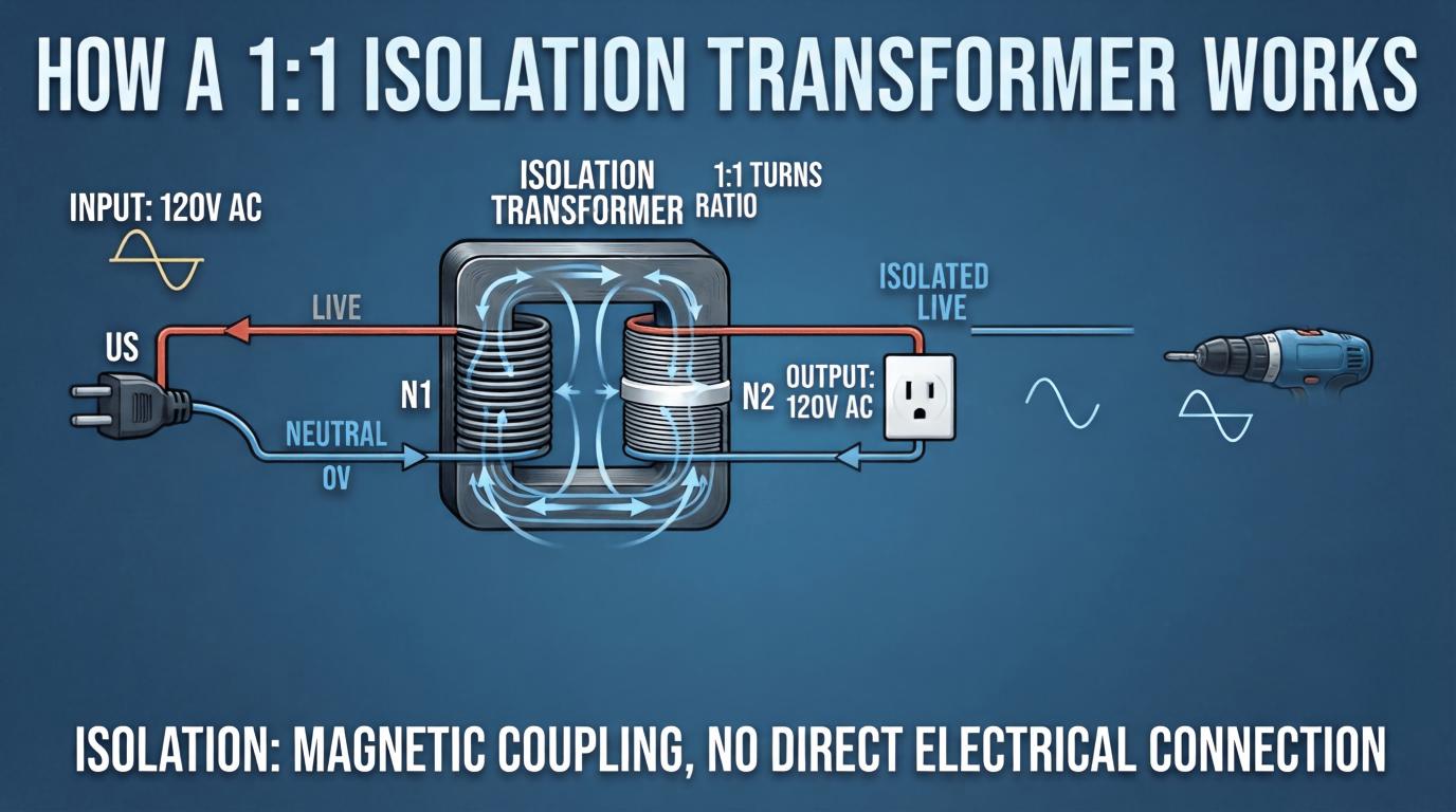 What Is a 1:1 Isolation Transformer? Working Principle, Uses, and Safety Benefits